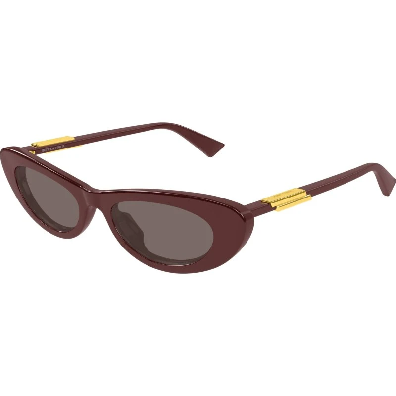Bottega Veneta BV1447S Lunettes de Soleil Cat Eye Bordeaux