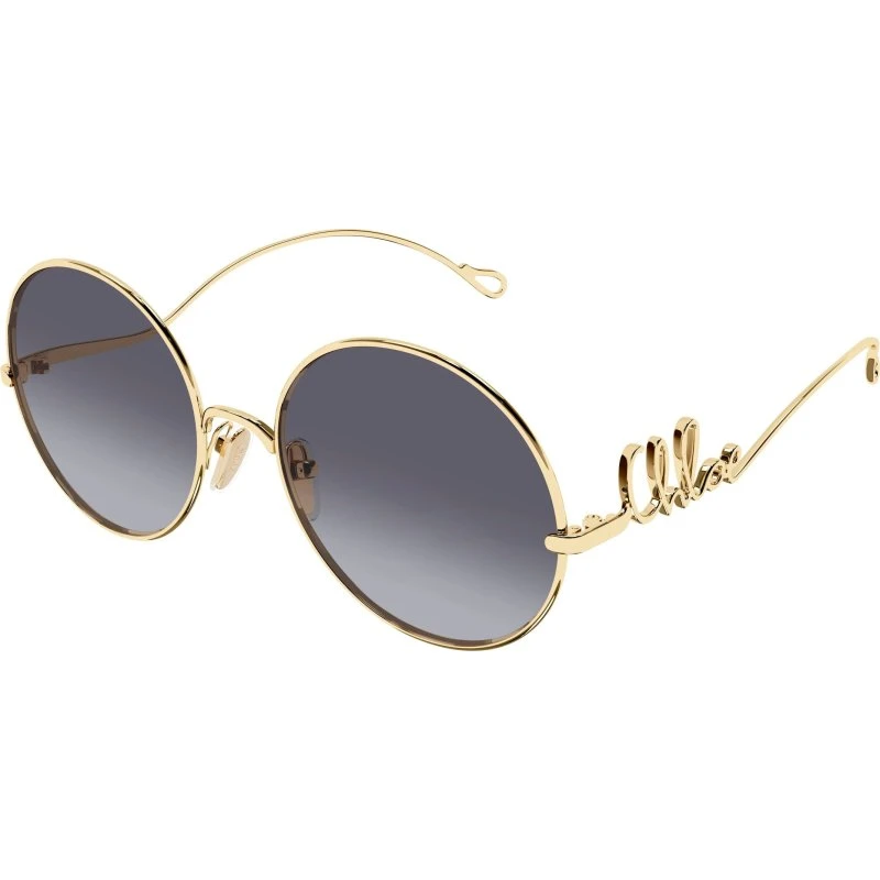 Chloé Lunettes de Soleil Chloé CH0372S Or et Violet Rondes