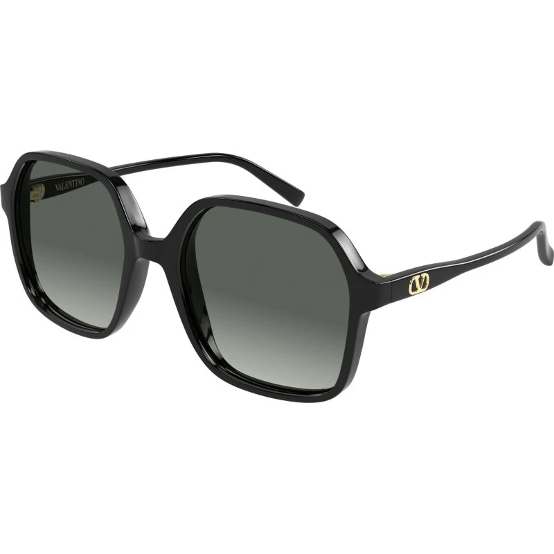 Valentino VG0018S Lunettes de Soleil Carrées Acétate Noir