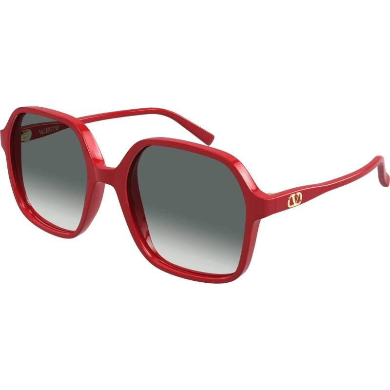 Valentino VG0018S Lunettes de Soleil Carrées Rouges pour Femme
