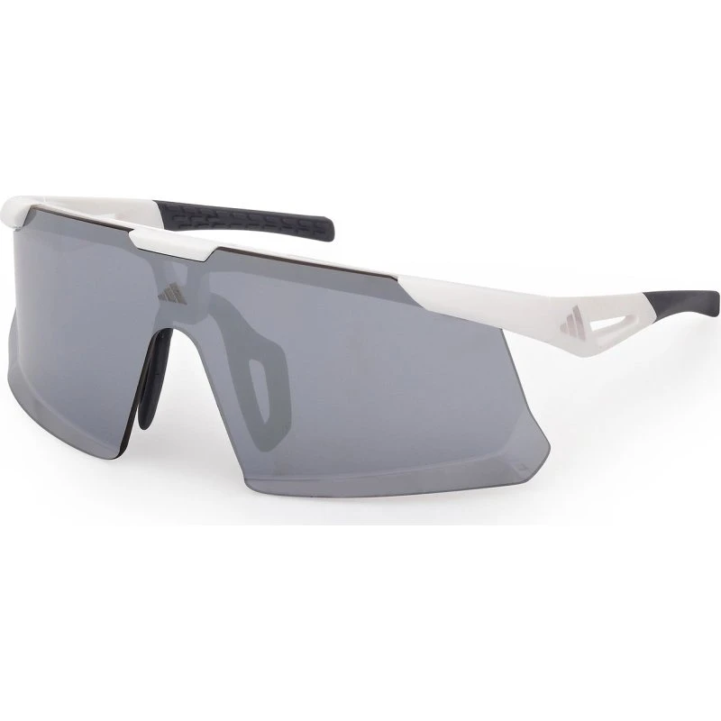 Adidas Sport SP0107 Lunettes de Soleil Miroir Gris et Blanc