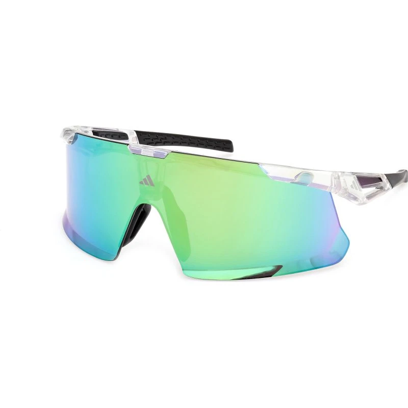 Adidas Sport SP0106 : Lunettes de soleil miroir vert et monture blanche