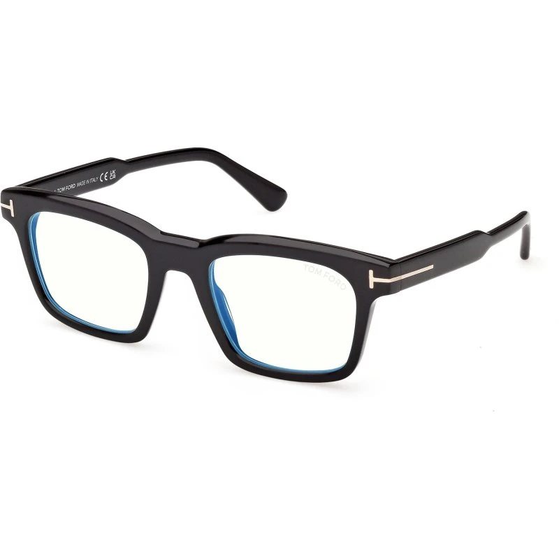 Tom Ford FT6122B-001 : Lunettes de vue carrées en acétate noir