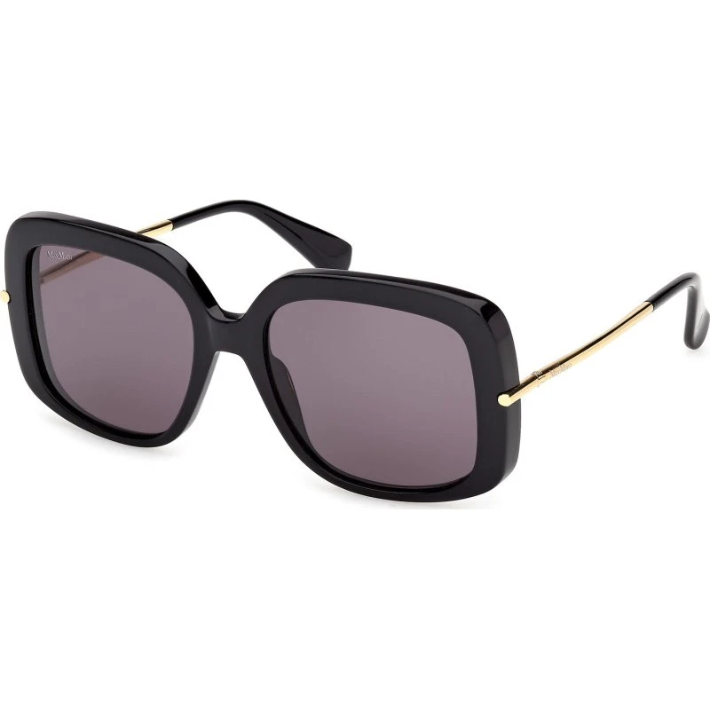 Max Mara MM0195 Lunettes de soleil rondes en acétate noir