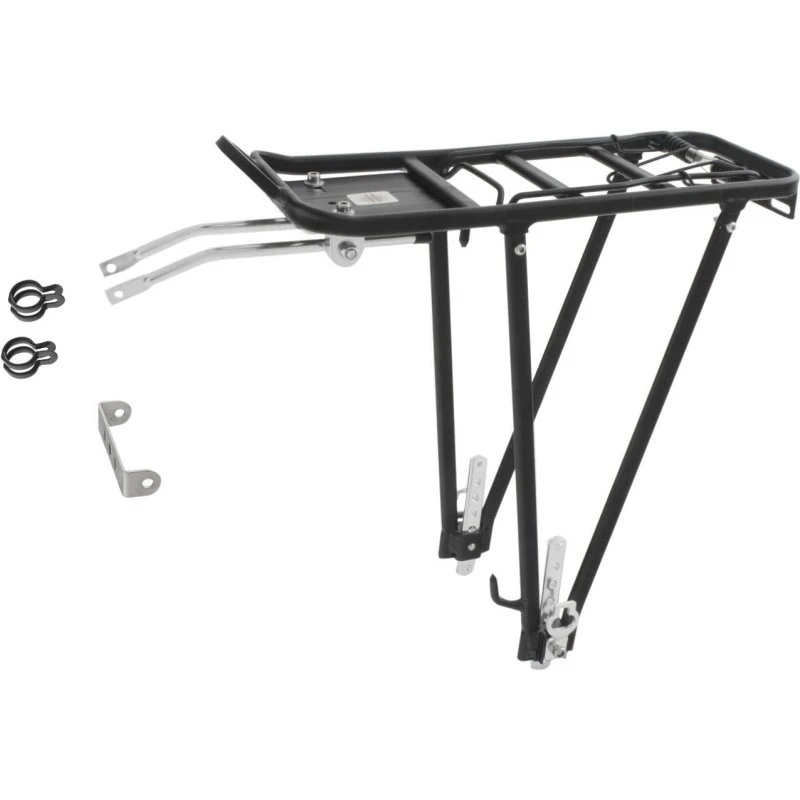 M-Wave Screw-ON II Porte-bagages arrière aluminium noir 24-28 pouces