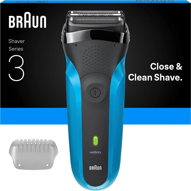 Braun Series 3 Rasoir Électrique Bleu et Noir
