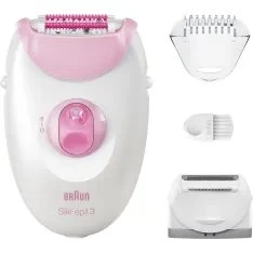 Braun Silk Epil 3 SE3-031 Rose - Épilateur Rechargeable