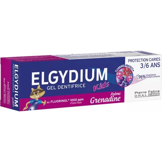 Elgydium Kids Gel Dentifrice Grenadine 3-6 ans 50ml