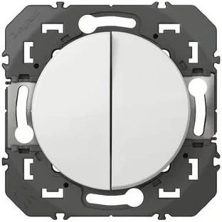 Legrand Dooxie Double Interrupteur Va-et-Vient Blanc 600002