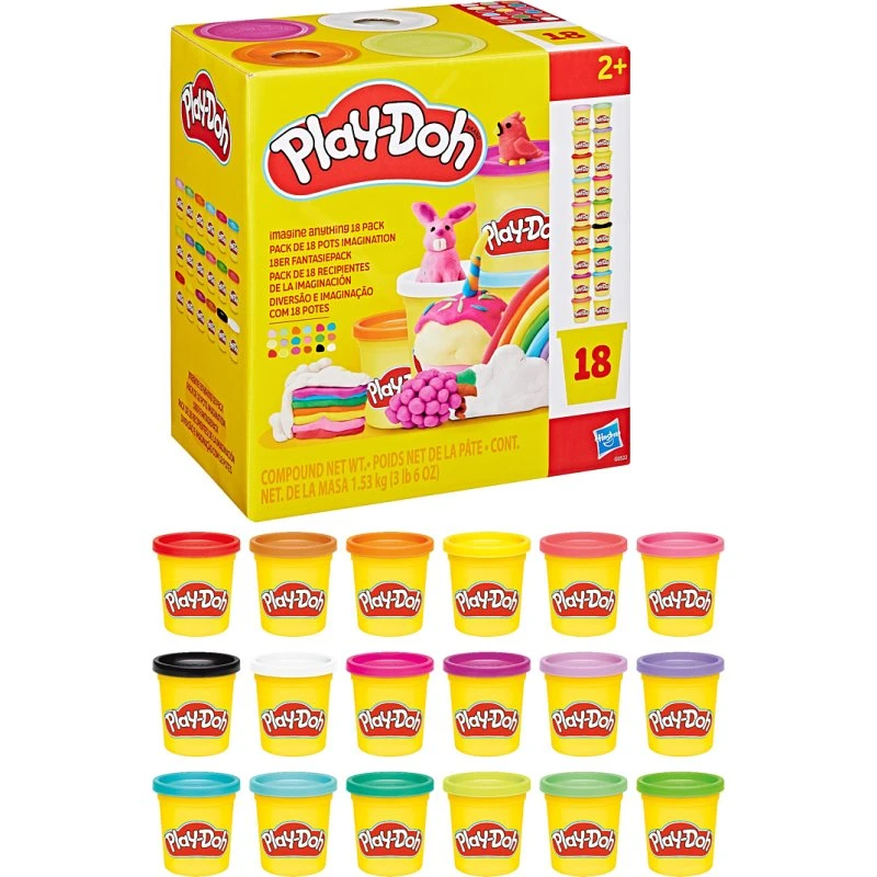 Play-Doh - Pack de 18 pots imagination