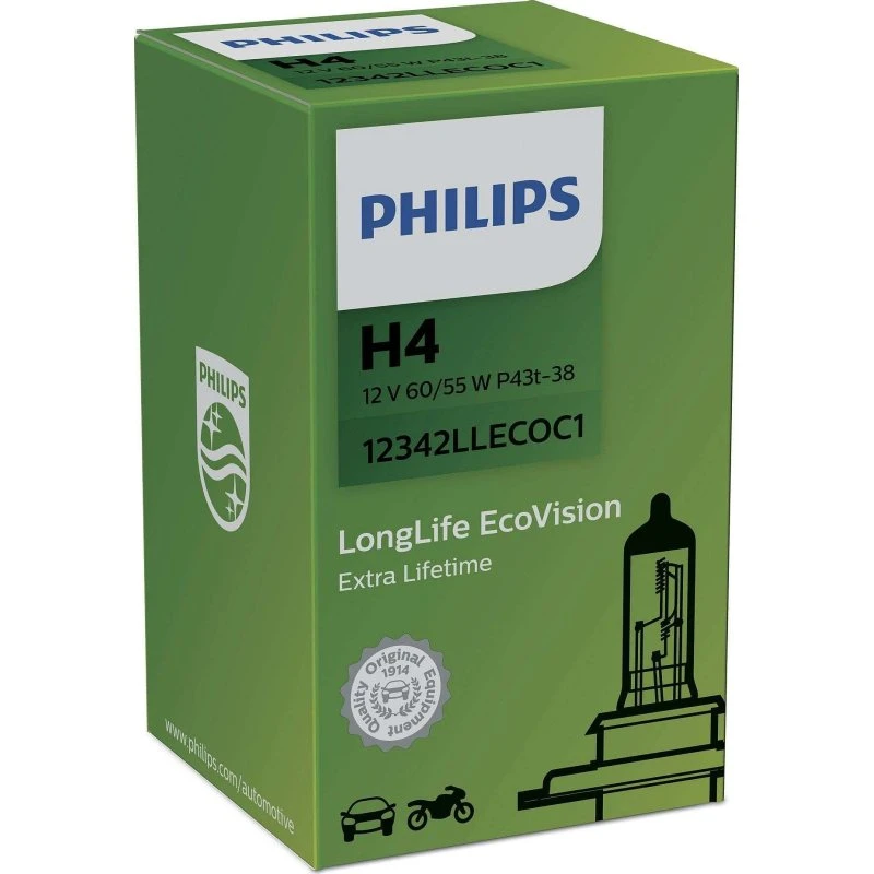 Philips H4 60/55W 12V P43t LongLife EcoVision