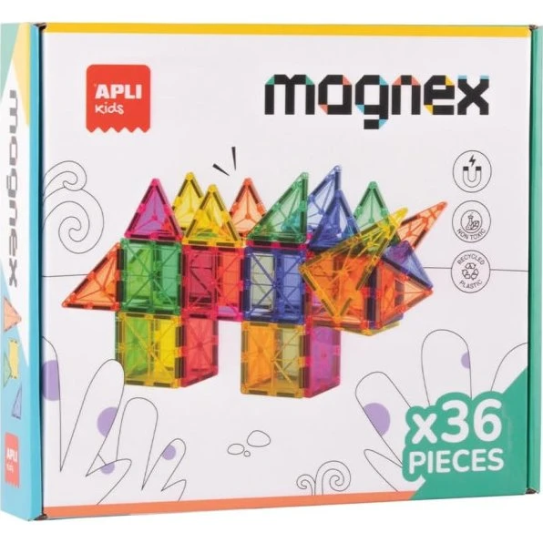 Magnex APLI Kids - Jeu de Construction Magnétique 3D 36 Pièces