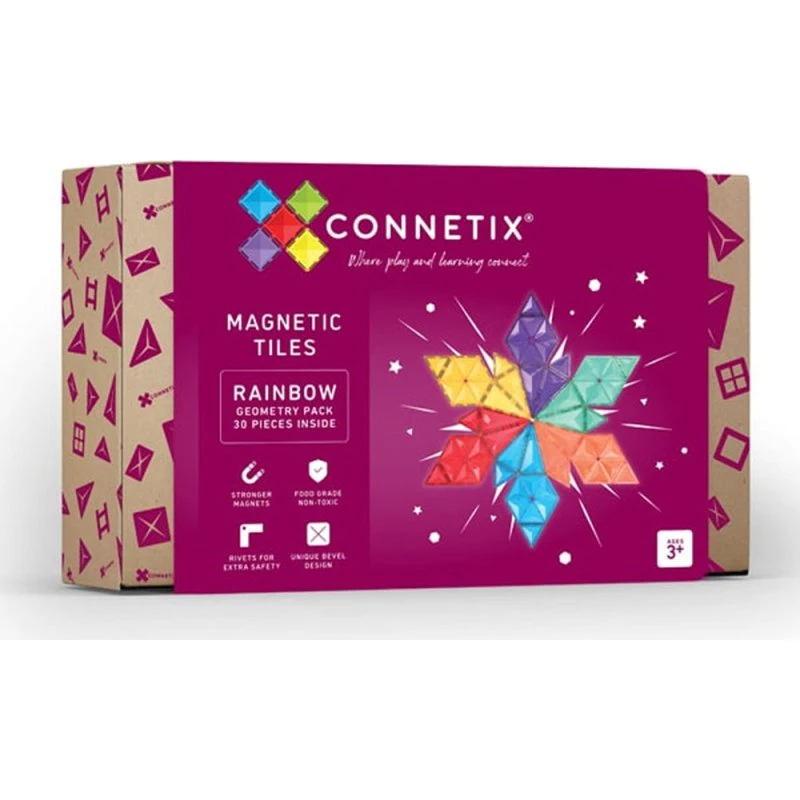 Connetix Rainbow Geometry Pack 30 pièces