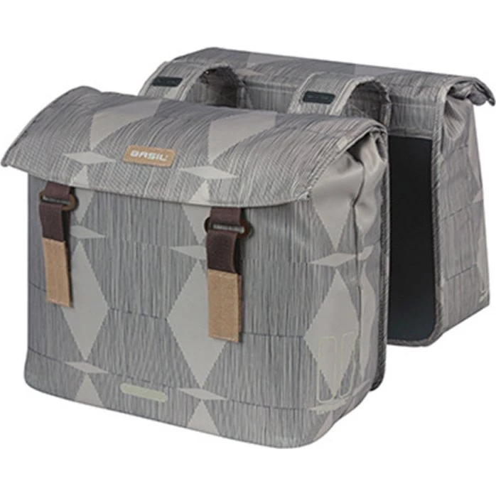 Basil Elegance Sacoche Double Château Taupe 40-49L