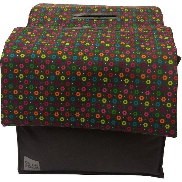 Basil Double Sacoche 20L Fleurs Gris
