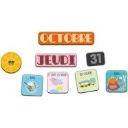 Jeujura Magnet Bois Calendrier - 80 magnets