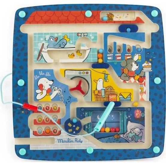 Moulin Roty Labyrinthe magnétique Puce & Pilou Bleu
