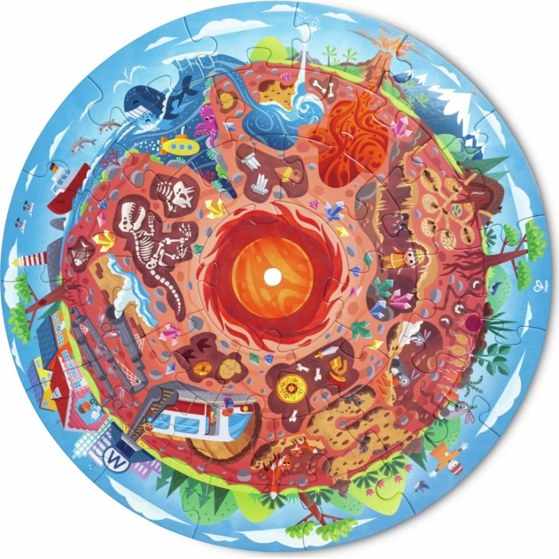 Hape Puzzle Monde Souterrain Lumineux 36 Pièces