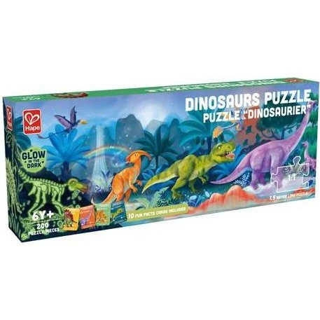 Hape Puzzle XXL Dinosaures phosphorescents 200 pièces