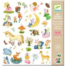 Djeco Stickers Fantasy Métallisés 160 pièces