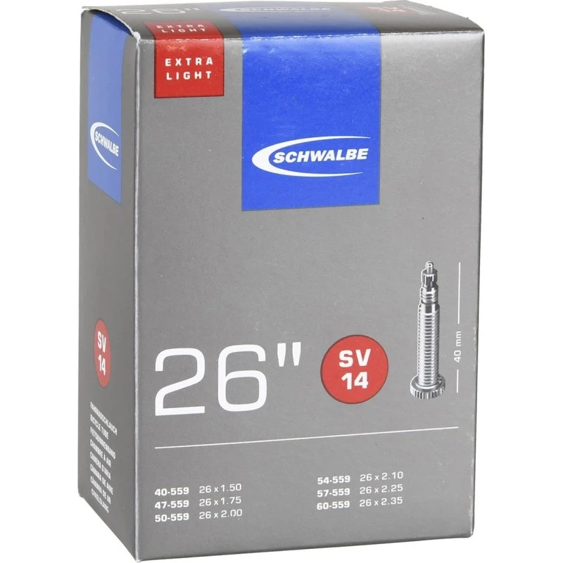 Schwalbe No.14 Chambre à air 26" Extra Légère Presta 40mm