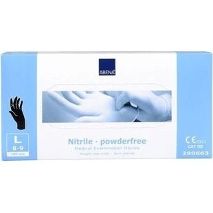 Abena Gants Nitrile Noir Non Poudrés XL - 100 Pièces
