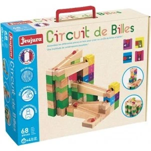 Jeujura Circuit de billes en bois 68 pièces - dès 4 ans
