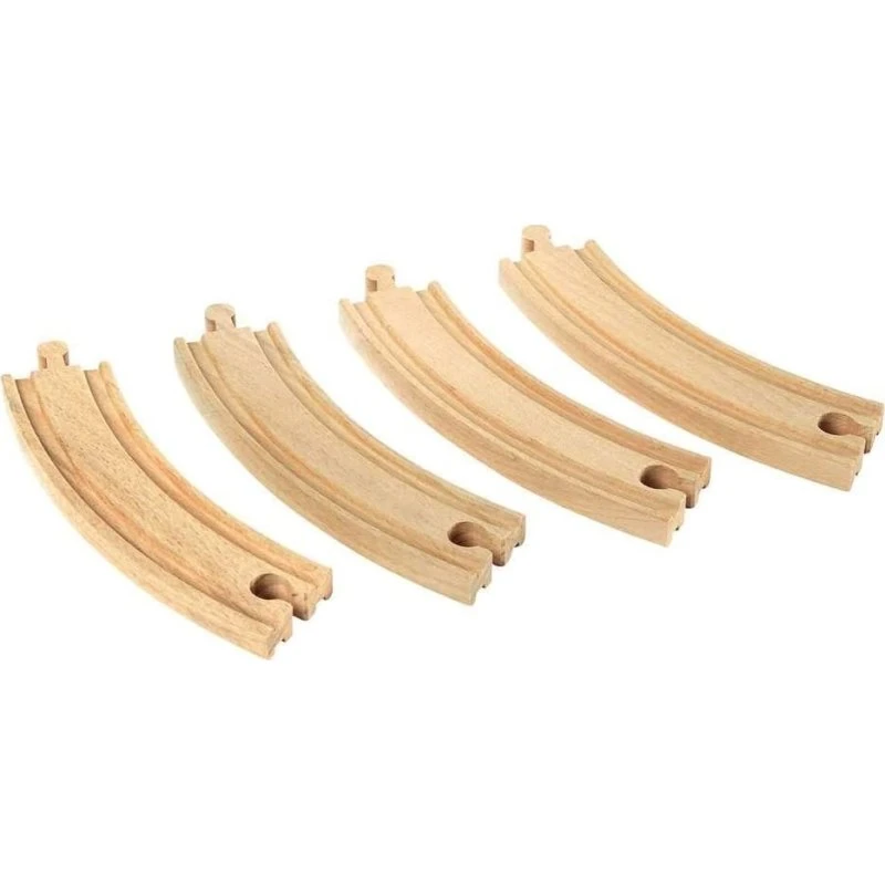 Brio World - Grands rails courbes 170 mm (4 pièces)