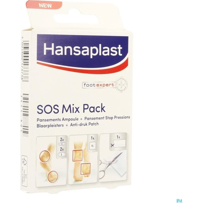 Hansaplast SOS Mix Pack Pansements Hydrocolloïdes 5 Pièces