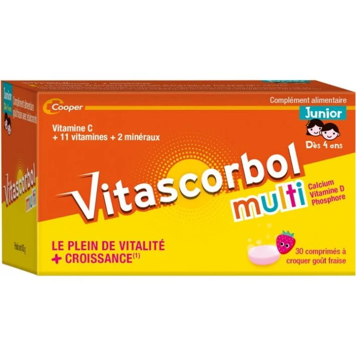 Cooper Vitascorbol Multi 30 Comprimés Tricouches