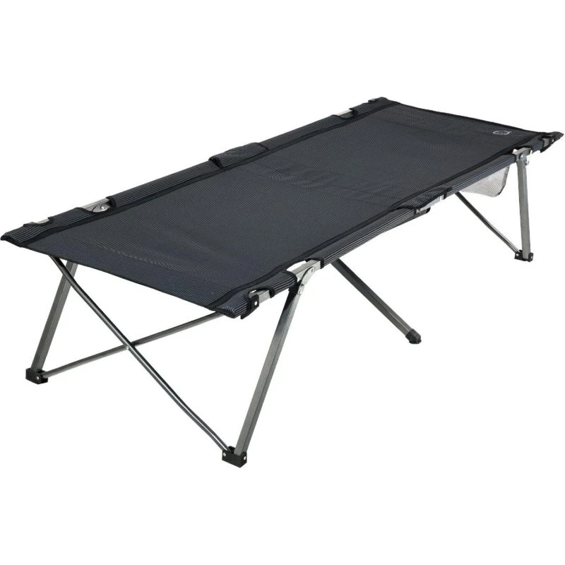 O'Camp Lit de camp pliable noir 207x75x50 cm