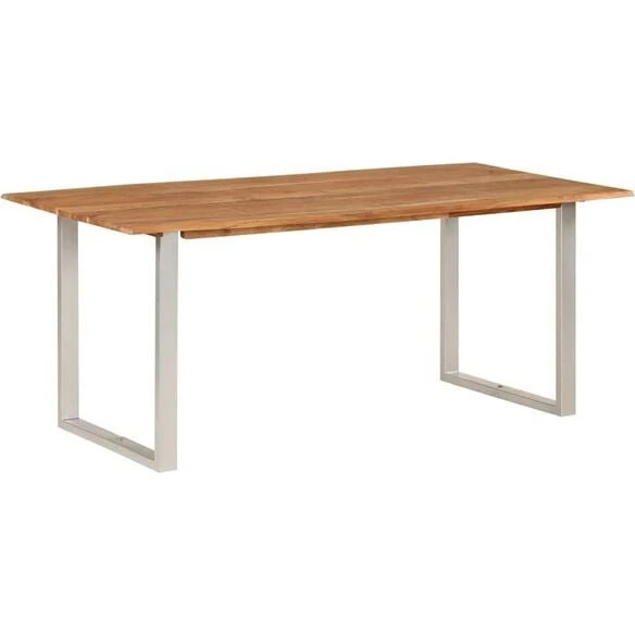 vidaXL Table à manger Acacia massif 180x90x76 cm