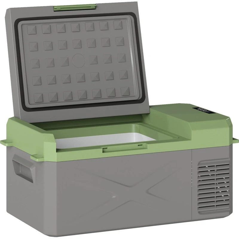 Outsunny Glacière Électrique Voiture 16,3L - Gris Vert