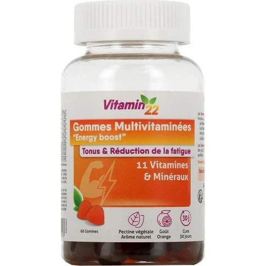 Vitamin'22 Energy Boost Gommes Multivitaminées
