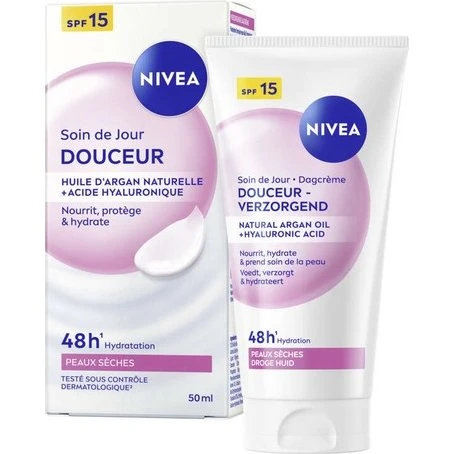 Nivea Crème Visage Jour Nourrissante 24H Peaux Sèches 50 ml
