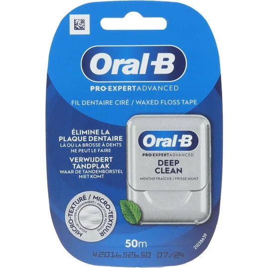 Oral-B Essential Floss Fil Dentaire Ciré Menthe 50 m
