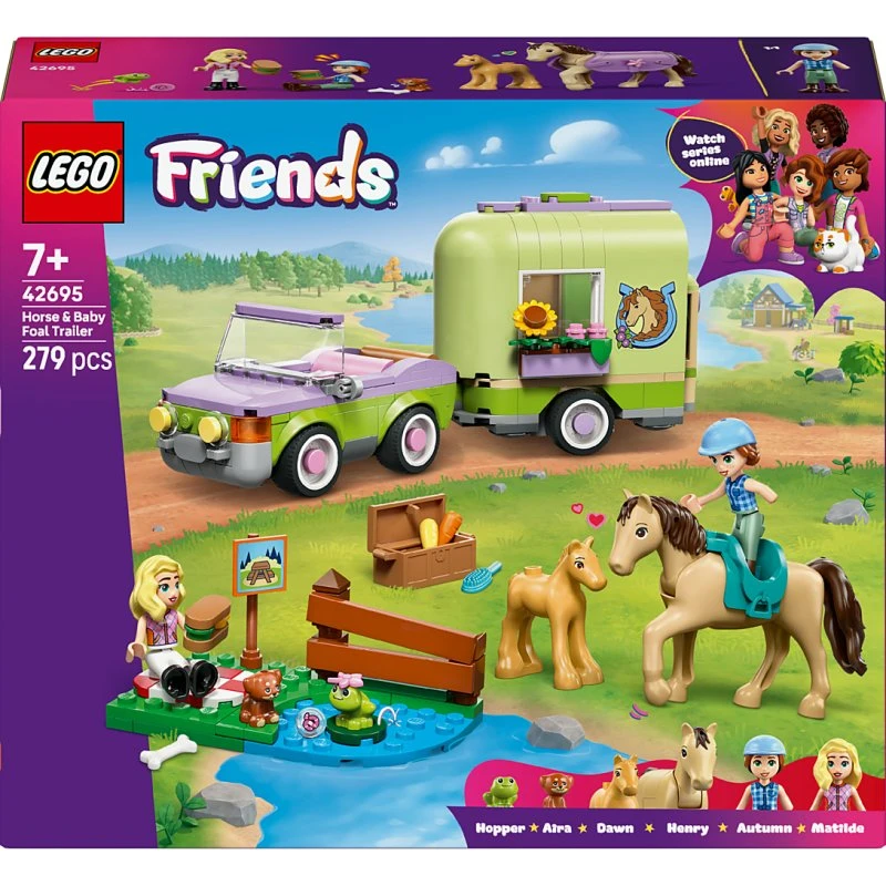 LEGO® Friends Cheval et Poulain avec Remorque 42695