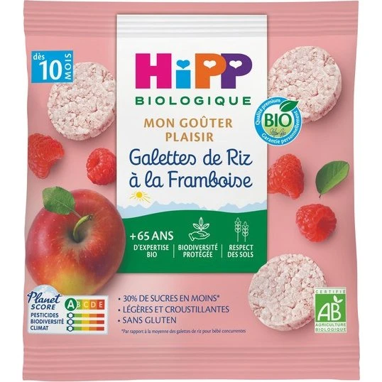 HiPP Galettes de riz à la framboise bio 30g