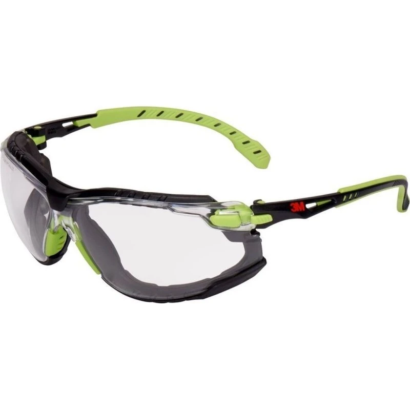 3M Solus 1000, lunettes de protection transparentes, vert/noir