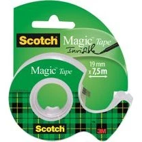 Scotch Dévidoir Magic Rechargeable + Rouleau 19 mm x 7,5 m