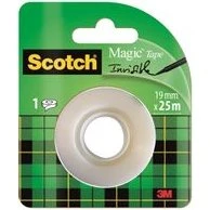 3M Scotch Magic Ruban Adhésif Invisible 19 mm x 25 m
