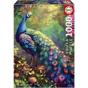 Educa - Puzzle Jardin de Paon 1000 pièces