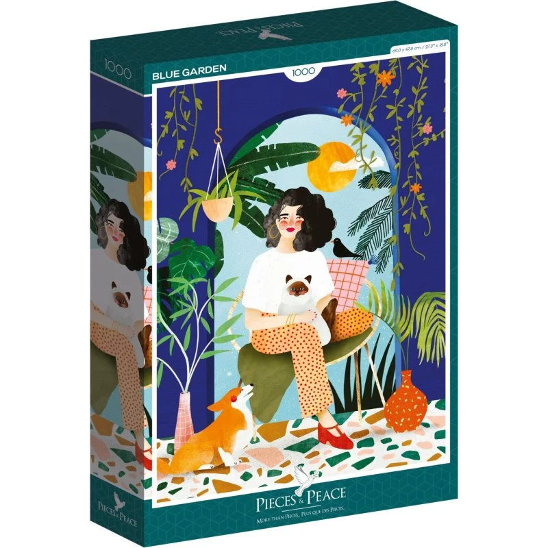 Pieces & Peace Puzzle Jardin Bleu 1000 pièces