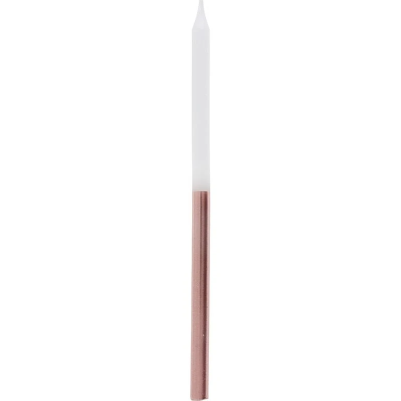 Bougies d'Anniversaire Rose Gold & Blanc 12.5 cm