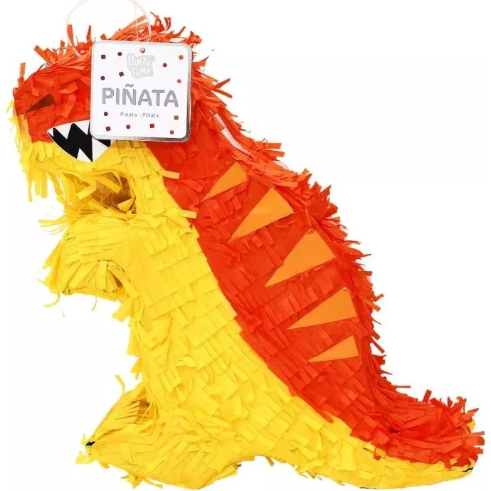 Pinata Déco Dinosaure 46cm Rouge & Orange