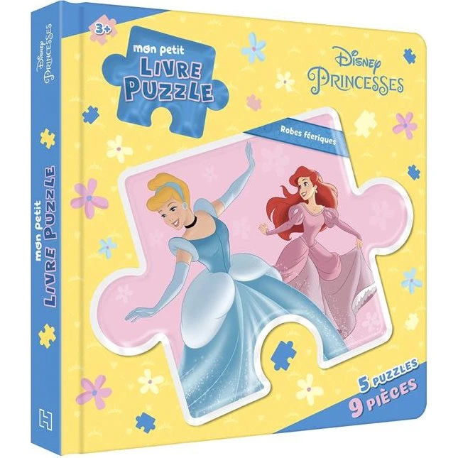 Disney Princesses - Mon petit livre puzzle Robes féeriques