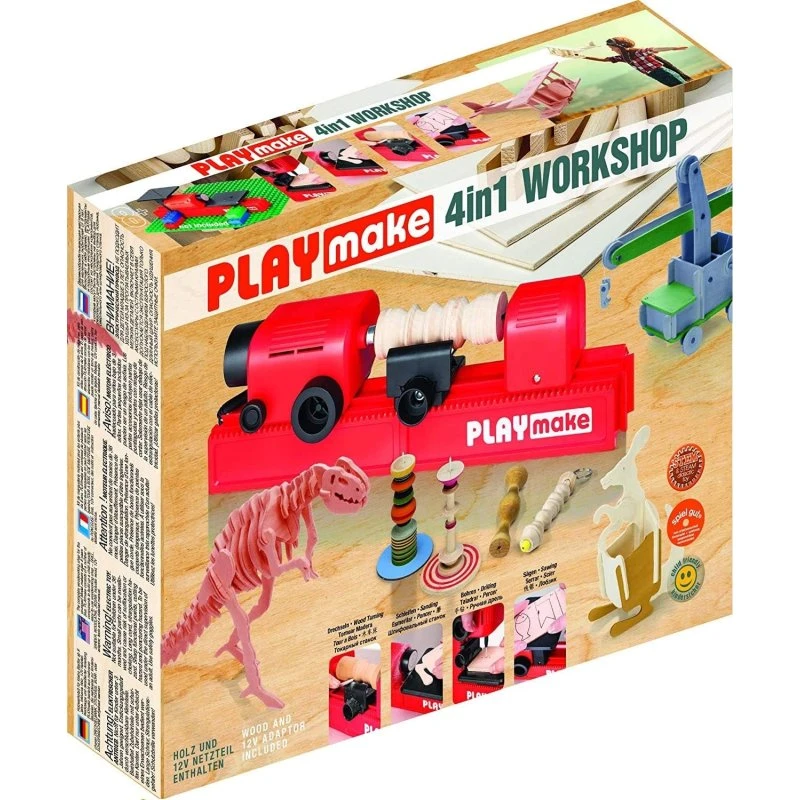PLAYmake Atelier de travail du bois 4 en 1