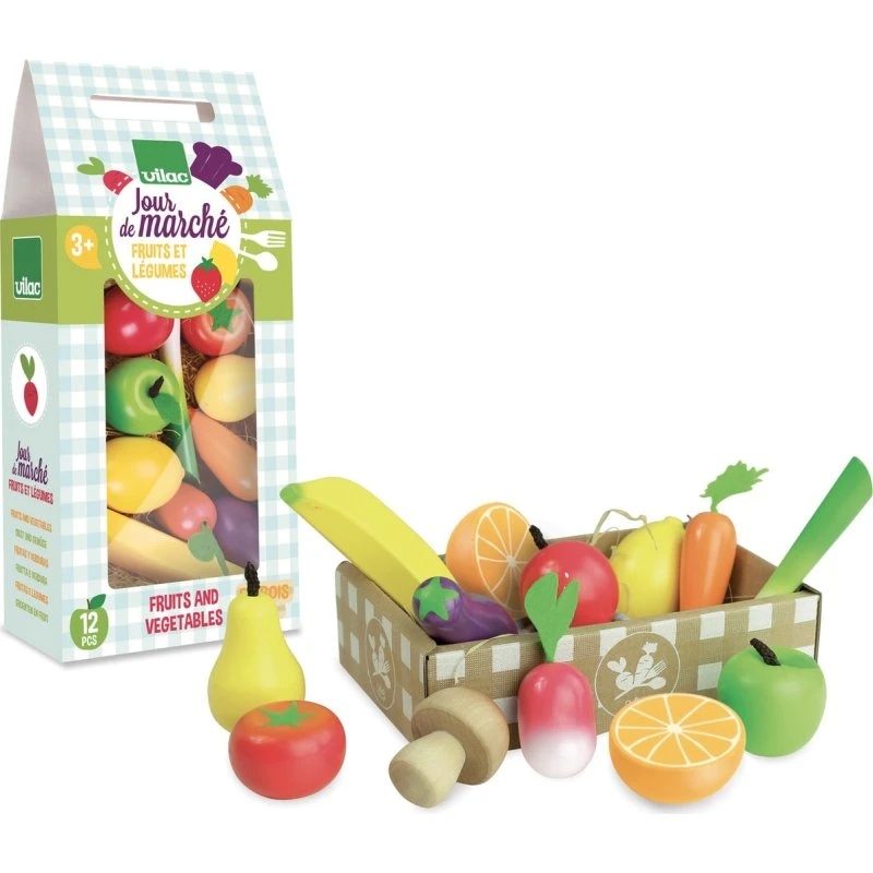 Vilac Set de Fruits et Légumes Jour de Marché