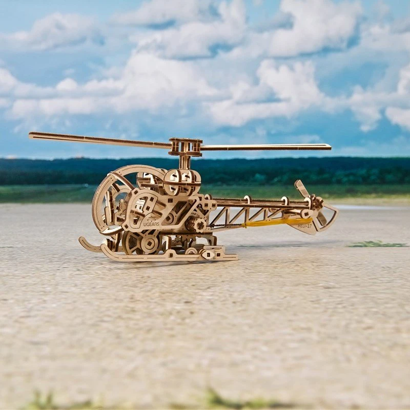 Ugears Mini Hélicoptère Puzzle 3D en Bois