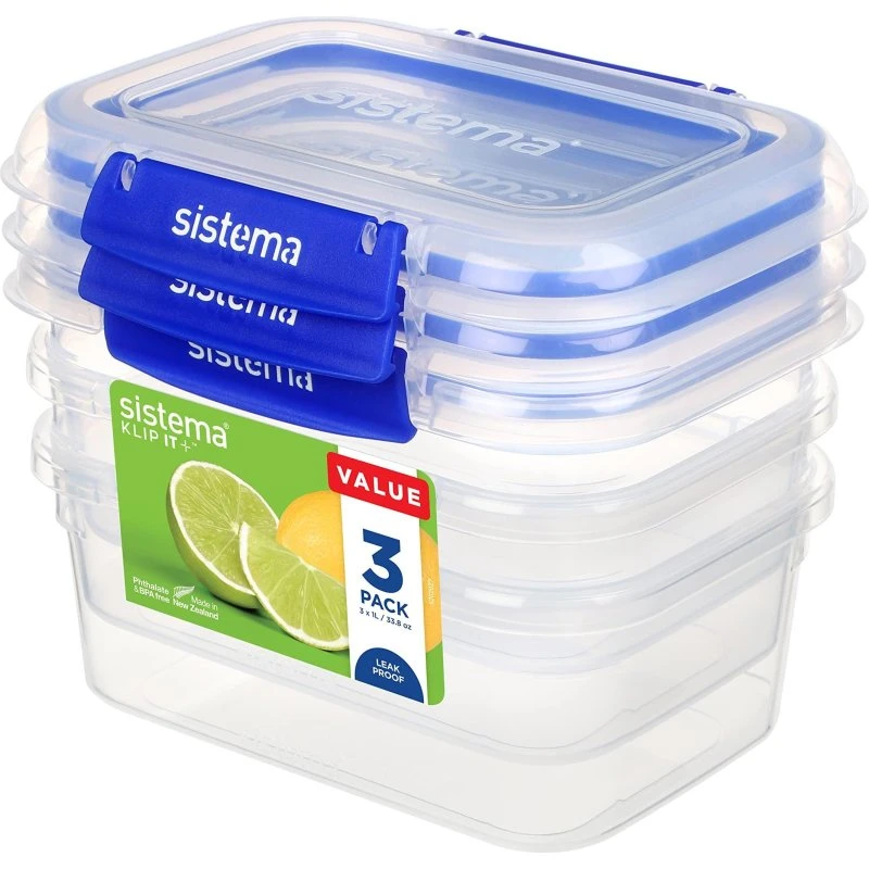 Sistema Klip It Plus Boîte 1L Lot de 3